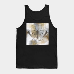 Gold And Grey Textures Butterfly A2 Tank Top